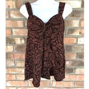 Micheal Kors Women’s Sleeveless Brown Tank Top Petite Large